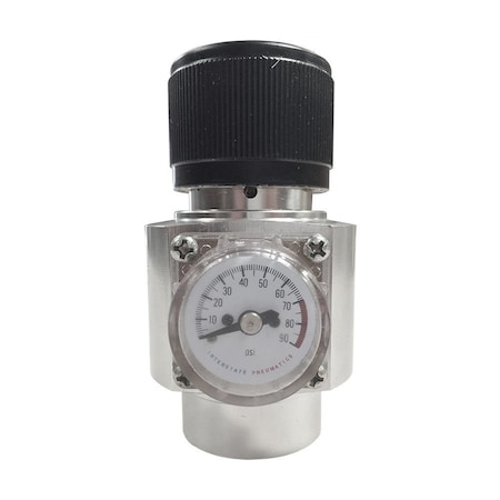 Interstate Pneumatics CO2 Regulator Aluminum Body 0-60 PSI with 3 Preset Settings 15PSI, 30PSI & 60PSI WRCO2L